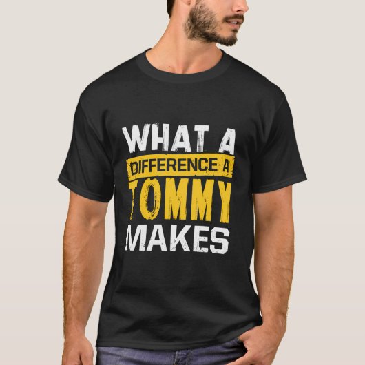 トミーがトミーという名前を作るおもしろい違い Tシャツ (正面)