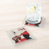 トミーのドラム缶 ガラスコースター (アングル)