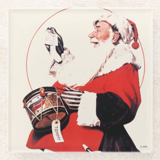 トミーのドラム缶 ガラスコースター (正面)