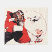 トミーのドラム缶 フリースブランケット (正面(横))