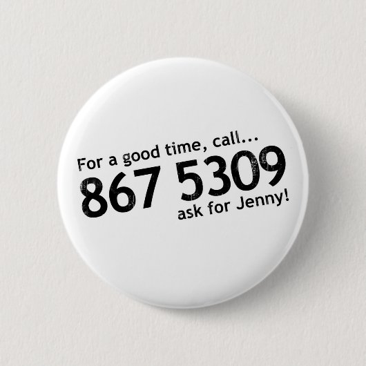 トミーツートーン867 5309 缶バッジ (正面)