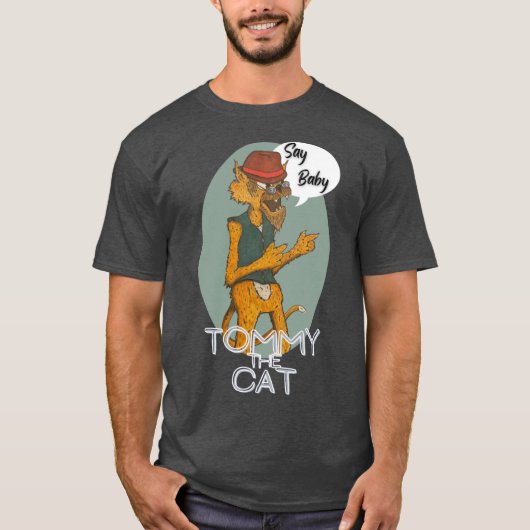 トミー猫の面白い少年 Tシャツ (正面)