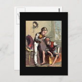 トミー・タッタが髪を切る ポストカード (正面/裏面)