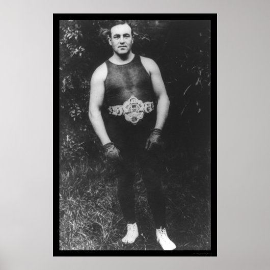 トミー・バーンズボクシング1910 ポスター (正面)