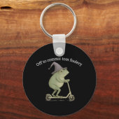 トムおもしろいフラーを犯すためにカエルのグラフィックことわざオフ キーホルダー (正面)