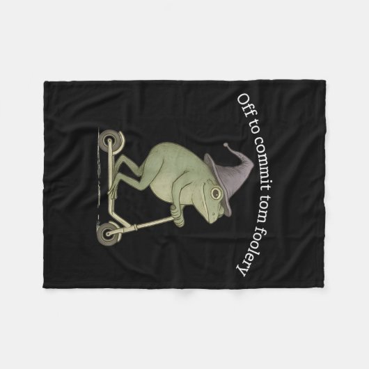 トムおもしろいフラーを犯すためにカエルのグラフィックことわざオフ フリースブランケット (正面(横))