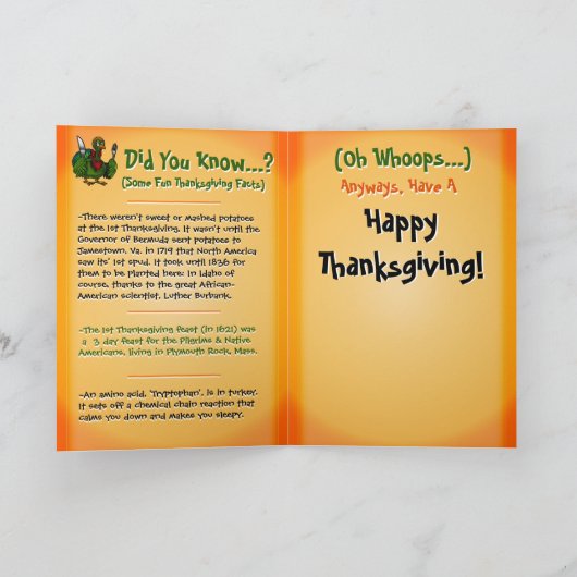 トムがおもしろい事実を弄ぶ子供へ シーズンカード (内部)