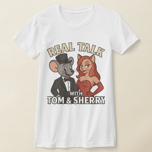 トムとシェリーの本音トーク ファン レディースTシャツ Tシャツ (レイダウン)
