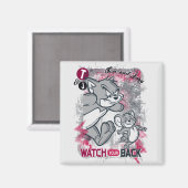 トムとジェリーがあなたの背中を見る マグネット (正面/裏面)