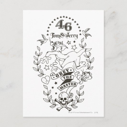 トムとジェリーがマスターに従う1 ポストカード (正面)