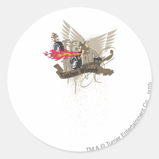 トムとジェリーのカスタムホイール ラウンドシール (正面)