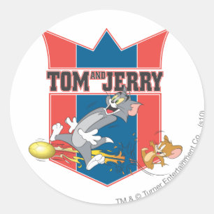 トムとジェリーのサッカー(フットボール) 7 ラウンドシール