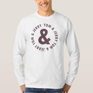 トムとジェリーの円形のロゴ8 Tシャツ