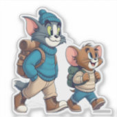 トムとジェリーの冬の冒険ステッカー シール (正面)