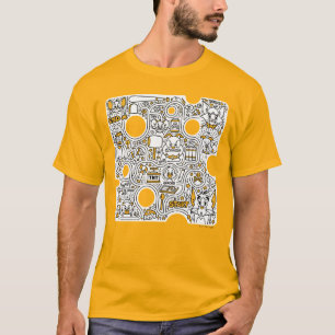 トムとジェリーの落書きアート Tシャツ