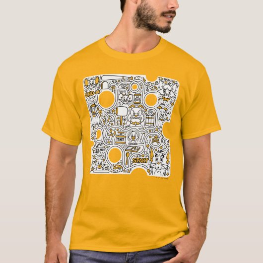 トムとジェリーの落書きアート Tシャツ (正面)