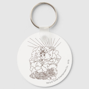 トムとジェリーの輪郭 キーホルダー