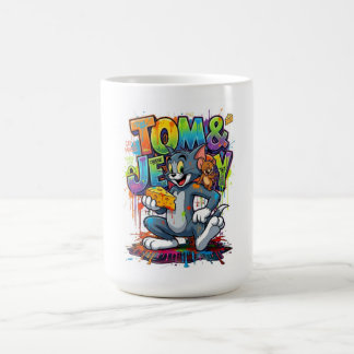 トムとジェリーの面白いキャラクターステッカーカップ コーヒーマグカップ