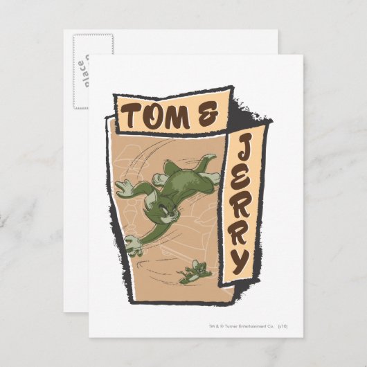 トムとジェリーはタンソファに座っている ポストカード (正面/裏面)