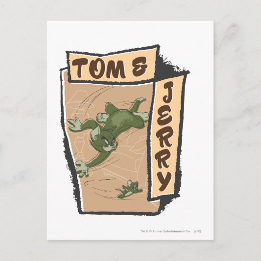 トムとジェリーはタンソファに座っている ポストカード (正面)