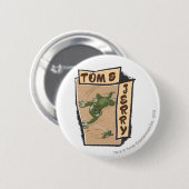 トムとジェリーはタンソファに座っている 缶バッジ (正面&裏面)