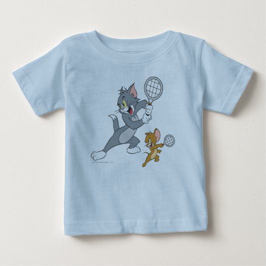 トムとジェリーテニススター1 ベビーTシャツ (正面)