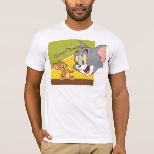 トムとジェリーハナバーベラのロゴ Tシャツ