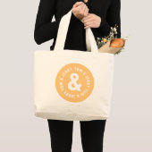 トムとジェリーラウンドロゴ5 ラージトートバッグ (正面(商品))