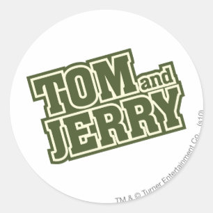トムとジェリーロゴ3 ラウンドシール