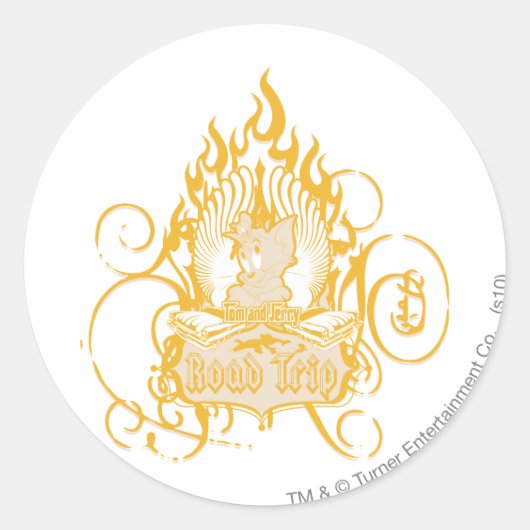 トムとジェリーロードトリップ ラウンドシール (正面)