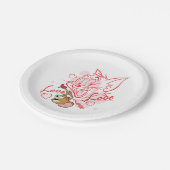 トムとジェリー絵画バレンタイン ペーパープレート (アングル)