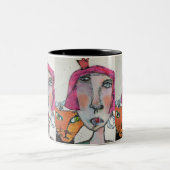 トムとジェリー11ozマグカップを満たす ツートーンマグカップ (中央)