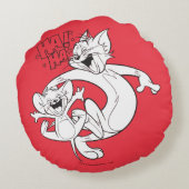 トムとジェリー |トムとジェリーが笑う ラウンドクッション (裏面)