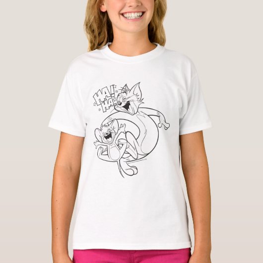 トムとジェリー |トムとジェリーが笑う Tシャツ (正面)