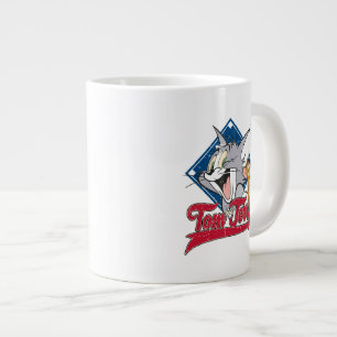 トムとジェリー トムとジェリーが野球のダイヤモンドで ジャンボコーヒーマグカップ