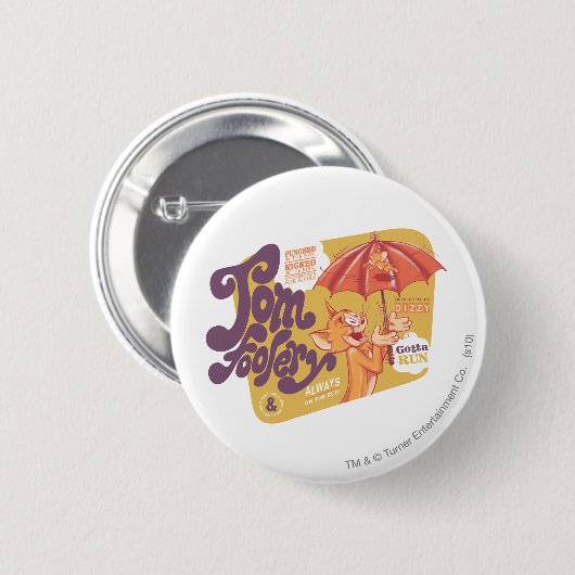 トムとジェリー・トムの愚か者 缶バッジ (正面&裏面)