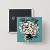 トムとジェリー・ハリウッドCA 缶バッジ (正面&裏面)