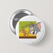 トムとジェリー・ハンナ・バルベラのロゴ 缶バッジ (正面&裏面)