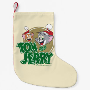 トムとジェリー·ホリデー·ロゴ スモールクリスマスストッキング