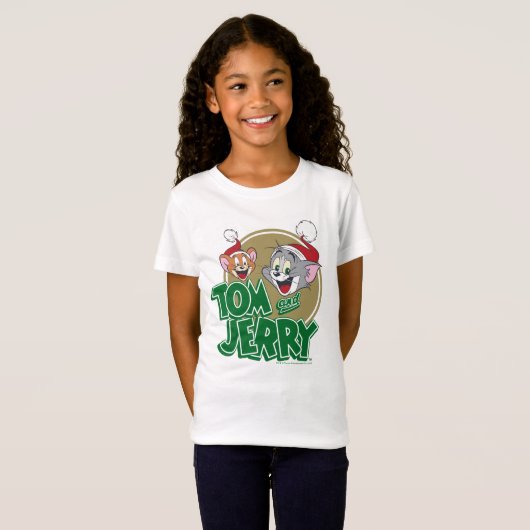 トムとジェリー・ホリデー・ロゴ Tシャツ (正面フル)