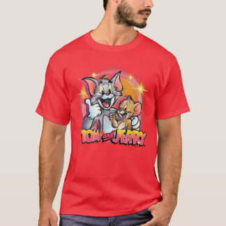 トムとジェリー レトロ ビンテージ スプレー ペイント グラフィティ P Tシャツ