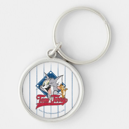 トムとジェリー TomとJerry On Baseball Diamond キーホルダー (正面)
