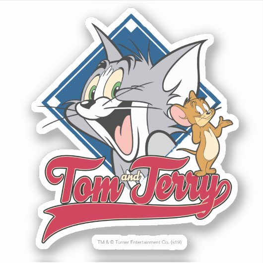 トムとジェリー TomとJerry On Baseball Diamond シール (正面)
