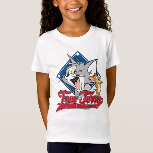 トムとジェリー TomとJerry On Baseball Diamond Tシャツ (正面)