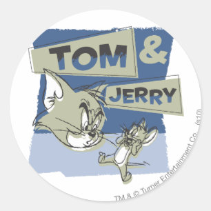 トムとジェリーScaredeyのマウス ラウンドシール