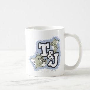 トムとジェリーT&Jのロゴ コーヒーマグカップ