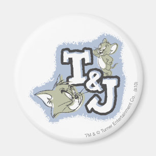トムとジェリーT&Jのロゴ マグネット