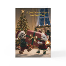 トムとルナのクリスマスサプライズカード