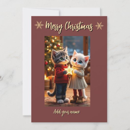 トムとルナのクリスマススタカード シーズンカード (正面)