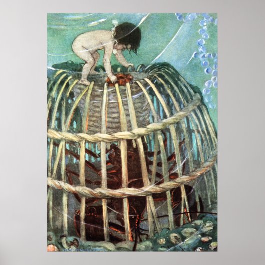 トムとロブスターby Jessie Willcox Smith ポスター (正面)